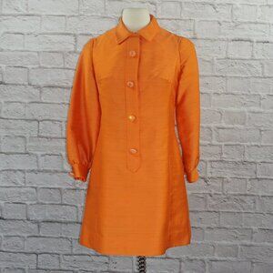 Vintage 60s Orange Mini Dress